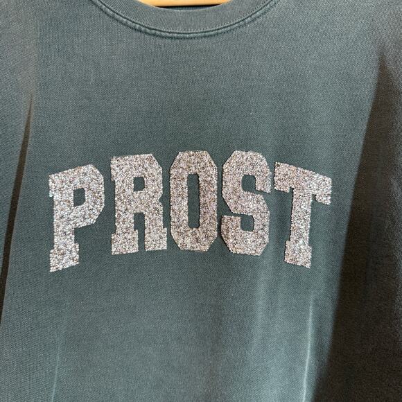 Women's Comfort Colors Dark Green Silver Prost Pullover Sweatshirt Sizze XL - Picture 7 of 10